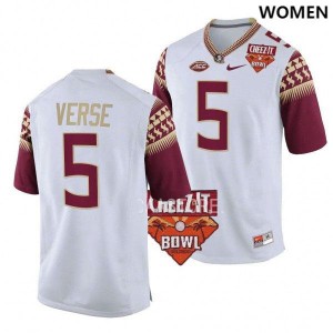 Women Florida State Seminoles #5 Jared Verse White College Football Jersey 303134-753