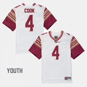For Kids Florida State #4 Dalvin Cook White Alumni Football Game Jersey 301187-201