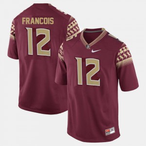 Men Florida State #12 Deondre Francois Red College Football Jersey 381554-413