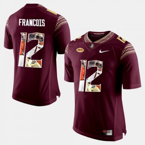 Mens Seminoles #12 Deondre Francois Red Player Pictorial Jersey 616969-370