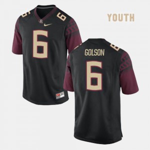 Youth Seminoles #6 Everett Golson Black College Football Jersey 736095-718